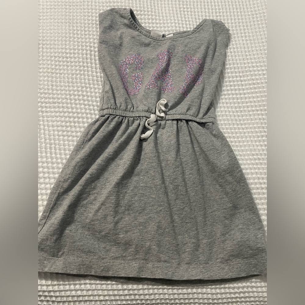 GAP - Girl’s Gray Dress with Pink Accents